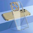 For iPhone 14 Pro wlons Crystal Clear Fine Hole Phone Case(Gold) - 1