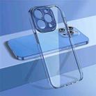 For iPhone 14 Pro wlons Crystal Clear Fine Hole Phone Case(Sierra Blue) - 1