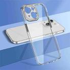 For iPhone 13 wlons Crystal Clear Fine Hole Phone Case(Silver) - 1