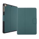 For iPad mini 5 / 4 / 3 / 2 / 1 Electric Pressed Texture Horizontal Flip Leather Case with Holder & Pen Slot(Pine Green) - 1