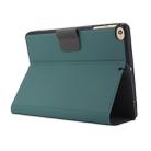 For iPad mini 5 / 4 / 3 / 2 / 1 Electric Pressed Texture Horizontal Flip Leather Case with Holder & Pen Slot(Pine Green) - 5