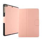 For iPad mini 5 / 4 / 3 / 2 / 1 Electric Pressed Texture Horizontal Flip Leather Case with Holder & Pen Slot(Grapefruit Pink) - 1