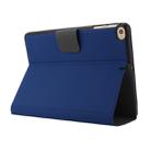 For iPad mini 5 / 4 / 3 / 2 / 1 Electric Pressed Texture Horizontal Flip Leather Case with Holder & Pen Slot(Navy Blue) - 5