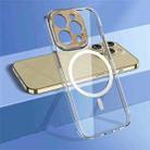 For iPhone 14 Pro wlons Crystal Clear Fine Hole MagSafe Phone Case(Gold) - 1