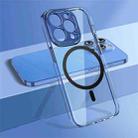 For iPhone 14 Pro wlons Crystal Clear Fine Hole MagSafe Phone Case(Sierra Blue) - 1