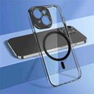 For iPhone 14 Plus wlons Crystal Clear Fine Hole MagSafe Phone Case(Black) - 1