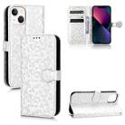 For iPhone 13 Honeycomb Dot Texture Leather Phone Case(Silver) - 1