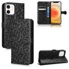 For iPhone 12 / 12 Pro Honeycomb Dot Texture Leather Phone Case(Black) - 1
