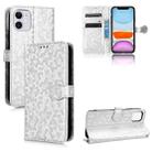 For iPhone 11 Honeycomb Dot Texture Leather Phone Case(Silver) - 1