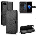For iPhone SE 2022 / SE 2020 / 7 / 8 Honeycomb Dot Texture Leather Phone Case(Black) - 1