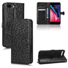 For iPhone 7 Plus / 8 Plus Honeycomb Dot Texture Leather Phone Case(Black) - 1