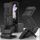 For Samsung Galaxy Z Flip4 GKK Magnetic Fold Armor Shockproof Protective Phone Case(Black) - 1