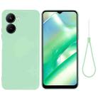 For Realme C33 Solid Color Liquid Silicone Shockproof Full Coverage Phone Case(Green) - 1