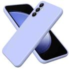 For Samsung Galaxy A14 5G Solid Color Liquid Silicone Shockproof Full Coverage Phone Case (Purple) - 1