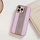 For iPhone 13 Pro Max Electroplating Diamond Protective Phone Case(Purple) - 1