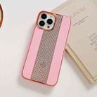 For iPhone 12 Electroplating Diamond Protective Phone Case(Pink) - 1