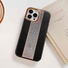 For iPhone 12 Pro Max Electroplating Diamond Protective Phone Case(Black) - 1