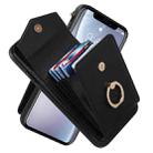 For iPhone XR Ring Holder RFID Card Slot Phone Case(Black) - 1