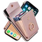 For iPhone XS Max Ring Holder RFID Card Slot Phone Case(Rose Gold) - 1