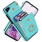 For Samsung Galaxy S20 Ring Holder RFID Card Slot Phone Case(Mint Green) - 1