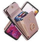 For Samsung Galaxy S20 FE Ring Holder RFID Card Slot Phone Case(Rose Gold) - 1