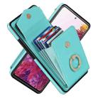 For Samsung Galaxy S20 FE Ring Holder RFID Card Slot Phone Case(Mint Green) - 1