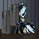 For Samsung Galaxy Z Fold4 GKK Magnetic Fold Hinge Shockproof Phone Case with Wrist Strap(Carbon Fibre) - 1