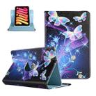 For 7 inch Colored Drawing Leather Tablet Case(Blue Butterfly) - 1