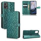 For Motorola Moto E22 4G / E22i 4G Honeycomb Dot Texture Leather Phone Case(Green) - 1