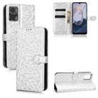 For Motorola Moto E22 4G / E22i 4G Honeycomb Dot Texture Leather Phone Case(Silver) - 1