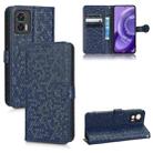 For Motorola Moto Edge 30 Lite Honeycomb Dot Texture Leather Phone Case(Blue) - 1