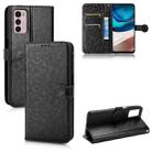 For Motorola Moto G42 Honeycomb Dot Texture Leather Phone Case(Black) - 1