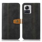 For Motorola Edge 30 Ultra 5G / Moto X30 Pro 5G Stitching Thread Calf Texture Leather Phone Case(Black) - 1