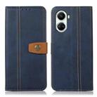 For Huawei nova 10 SE 4G Stitching Thread Calf Texture Leather Phone Case(Blue) - 1