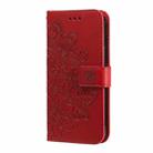 For Xiaomi Redmi Note 12 China 7-petal Flowers Embossing Leather Phone Case(Red) - 2