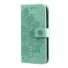 For Xiaomi Redmi Note 12 China 7-petal Flowers Embossing Leather Phone Case(Green) - 2