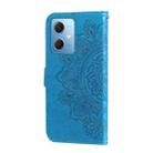 For Xiaomi Redmi Note 12 China 7-petal Flowers Embossing Leather Phone Case(Blue) - 3