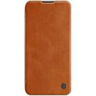 For Huawei P40 Lite NILLKIN QIN Series Crazy Horse Texture Horizontal Flip Leather Case With Card Slot(Brown) - 1