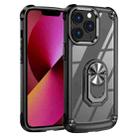 For iPhone 11 Pro TPU + PC Lens Protection Phone Case with Ring Holder(Black) - 1