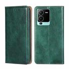 For vivo V25 Pro 5G Gloss Oil Solid Color Magnetic Leather Phone Case(Green) - 1