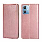 For Xiaomi Redmi Note 12 China Gloss Oil Solid Color Magnetic Leather Phone Case(Rose Gold) - 1