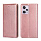 For Xiaomi Redmi Note 12 Pro 5G China Gloss Oil Solid Color Magnetic Leather Phone Case(Rose Gold) - 1