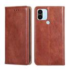 For Xiaomi Redmi A1+ 4G Gloss Oil Solid Color Magnetic Leather Phone Case(Brown) - 1