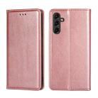 For Samsung Galaxy A14 5G Gloss Oil Solid Color Magnetic Leather Phone Case(Rose Gold) - 1