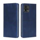 For Motorola Moto G72 4G Cow Texture Magnetic Leather Phone Case(Blue) - 1