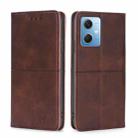 For Xiaomi Redmi Note 12 China Cow Texture Magnetic Leather Phone Case(Dark Brown) - 1