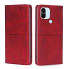 For Xiaomi Redmi A1+ 4G Cow Texture Magnetic Leather Phone Case(Red) - 1