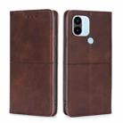 For Xiaomi Redmi A1+ 4G Cow Texture Magnetic Leather Phone Case(Dark Brown) - 1
