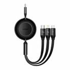 Baseus Bright Mirror 3 in 1 USB-C / Type-C 100W Telescopic Data Cable, Length: 1.2m(Black) - 1