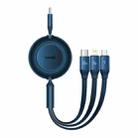 Baseus Bright Mirror 3 in 1 USB-C / Type-C 100W Telescopic Data Cable, Length: 1.2m(Blue) - 1